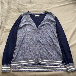 A navy blue sweater